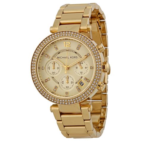 michael kors mk5354 gold|michael kors parker champagne dial.